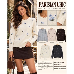 Sweter damski okrągły