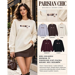 Sweter damski okrągły