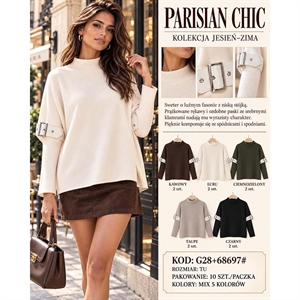 Sweter damski z golfem