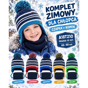 Komplet Czapka + Komin  46-48cm