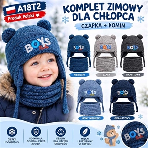 Komplet Czapka + Komin