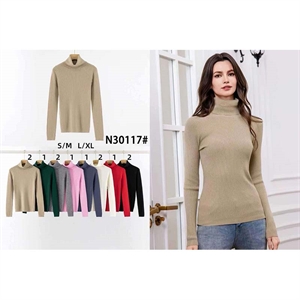 Sweter damski z golfem  S/M-L/XL