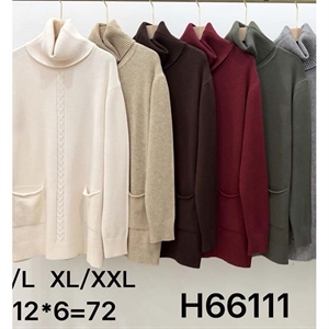 Sweter damski z golfem  M/L-XL/2XL