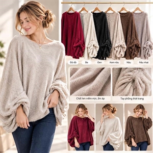 Sweter damski okrągły