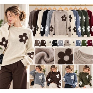 Sweter damski okrągły
