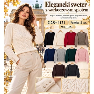 Sweter damski okrągły  M/L-L/XL