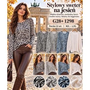 Sweter damski okrągły  M/L-L/XL