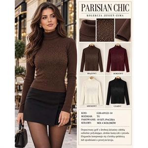 Sweter damski z golfem