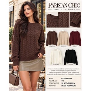 Sweter damski okrągły