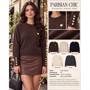 Sweter damski okrągły