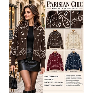 Sweter damski rozpinany na zamek