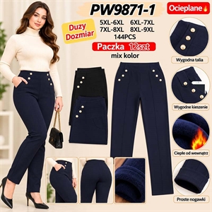 Spodnie damskie ocieplane Big Size  5XL/6XL-8XL/9XL