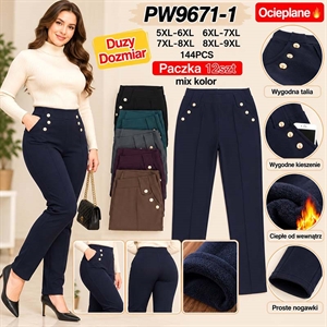 Spodnie damskie ocieplane Big Size  5XL/6XL-8XL/9XL