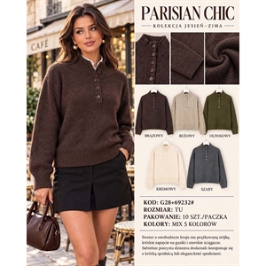 Sweter damski z golfem