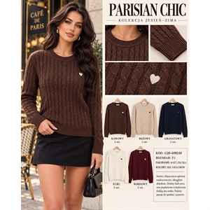 Sweter damski okrągły