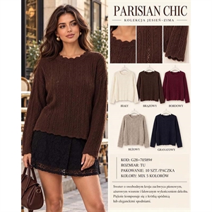 Sweter damski okrągły