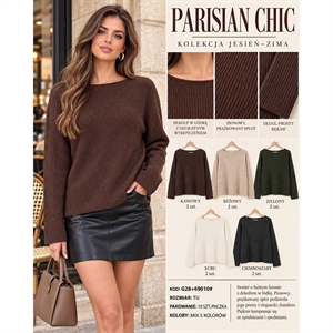 Sweter damski okrągły
