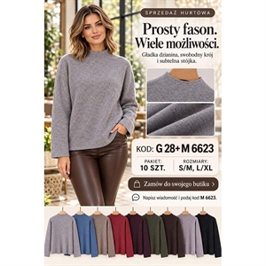 Sweter damski z golfem  S/M-L/XL