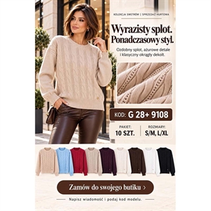 Sweter damski okrągły  S/M-L/XL