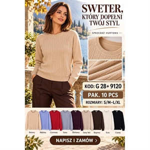 Sweter damski okrągły  S/M-L/XL