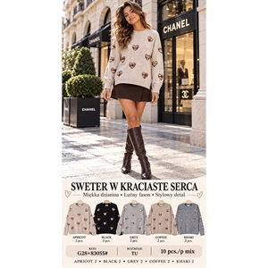 Sweter damski okrągły