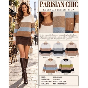 Sweter damski okrągły  S/M-M/L