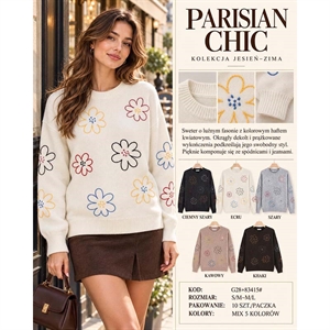 Sweter damski okrągły  S/M-M/L