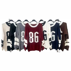 Sweter damski okrągły