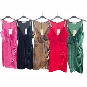 Sukienka welurowa damska produkt Włoski