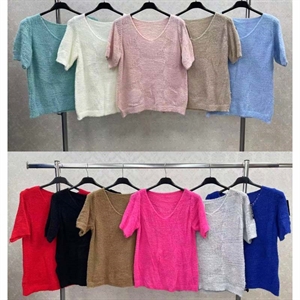 Sweter damski z krótkim rękawem