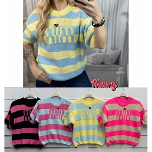 Sweter damski z krótkim rękawem