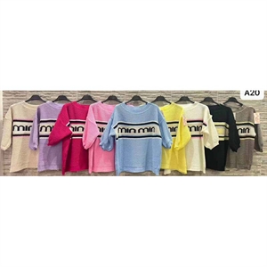 Sweter damski z krótkim rękawem - Produkt Włoski