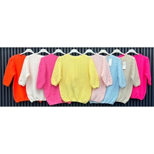 Sweter damski z krótkim rękawem - Produkt Włoski