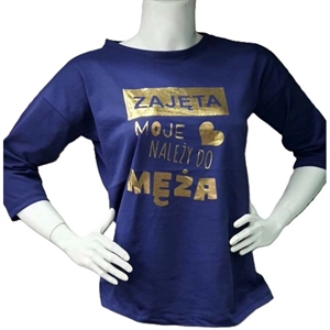 Koszulka damska z rękawem 3/4 produkt Turecki  M-XL