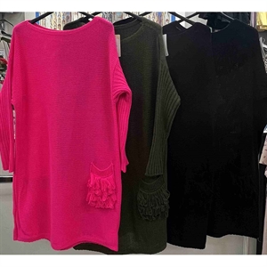 Okrągła sukienka sweterkowa damska