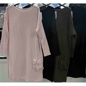 Okrągła sukienka sweterkowa damska