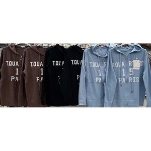 Sweter damski rozpinany na zamek z kapturem