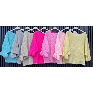 Sweter damski z krótkim rękawem - Produkt Włoski