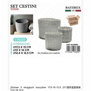 Zestaw prostokątnych koszyków