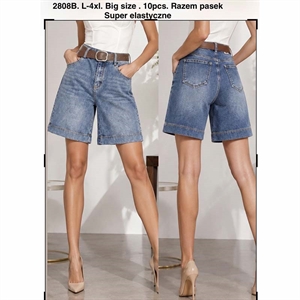Spodenki jeansowe damskie Big Size  L-4XL