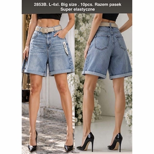 Spodenki jeansowe damskie Big Size  L-4XL
