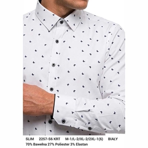 Koszula męska slim z długim rękawem M-2XL