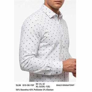 Koszula męska slim z długim rękawem M-2XL