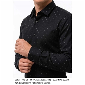 Koszula męska slim z długim rękawem M-2XL