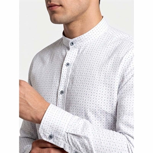 Koszula męska wizytowa we wzorek na stójce produkt Turecki  S-3XL