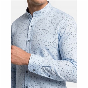 Koszula męska wizytowa we wzorek na stójce produkt Turecki  S-3XL