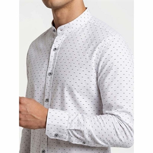 Koszula męska wizytowa we wzorek na stójce produkt Turecki  S-3XL