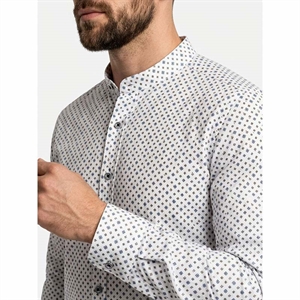 Koszula męska wizytowa we wzorek na stójce produkt Turecki  S-3XL