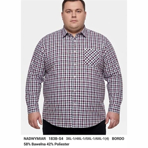 Koszula męska w kratkę krój regular produkt Turecki Big Size  3XL-6XL