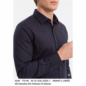 Koszula męska slim z długim rękawem M-2XL